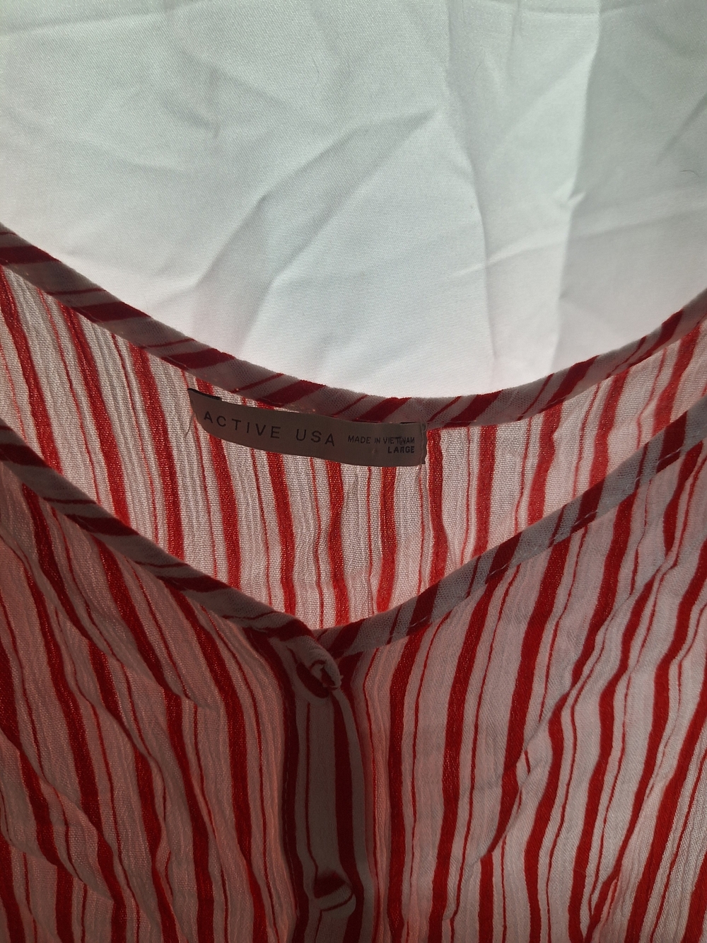 Women’s Red and White Striped Cami Top - Picture 3 of 6